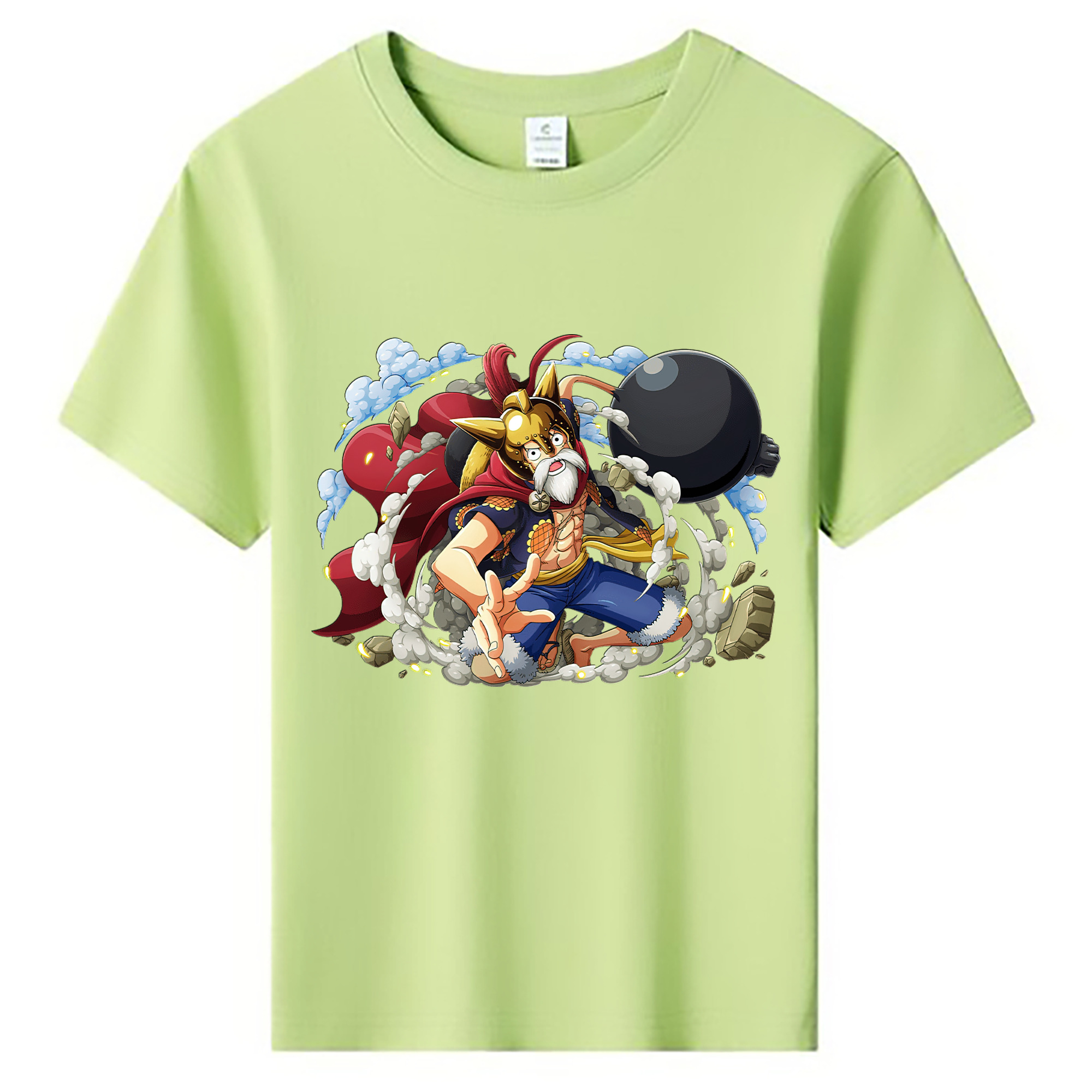 ワンピース モンキー・D・ルフィ ONE PIECE Monkey D. Luffy 綿100％キッズTシャツ（フロントプリント）